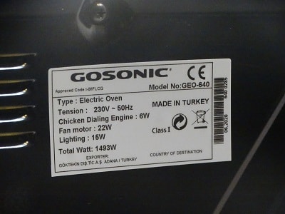 اون توستر گوسونیک مدل GEO-640